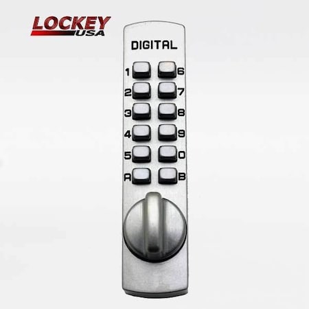 Lockey C-170 Surface Mount Cam Cabinet Lock - Satin Nickel finish. LK-C170-SN